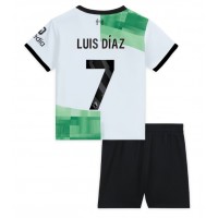Liverpool Luis Diaz #7 Gostujuci Dres za djecu 2023-24 Kratak Rukav (+ Kratke hlače)